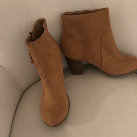 Sueded Tassel-Zip Ankle Boots for Women - Picture 4 of 8